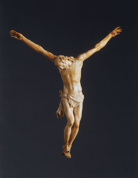 A Fine Italian Ivory Corpus of Christo Morto